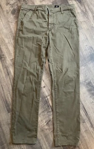 Sz 34 AG Adriano Goldschmied Marshall Slim Trousers Men's Size Green Chino Pants - Picture 1 of 9