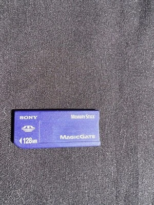 Tarjeta Memory Stick Sony 128 MB MSH-128 MagicGate para dispositivos de cámaras antiguas Foto 1 de 4