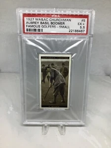 1927 Churchman Famous Golfers Small #5 Aubrey Boomer PSA 5.5 - Picture 1 of 2