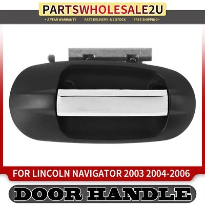 Maçaneta externa de passageiro dianteiro destro preta cromada para Lincoln Navigator 03-06 - Imagem 1 de 4
