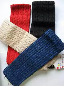 4 3" wide Headbands Cotton Stretchy Large 3" 4 Favorite colors Blue Black Red - Picture 1 of 2