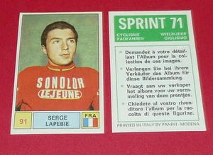 N°91 SERGE LAPEBIE FRANCE PANINI SPRINT 71 CYCLISME 1971 WIELRIJDER CICLISMO - Imagen 1 de 1