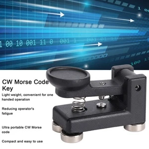 CW Morse Code Manual Key Ultra Magnetic Adsorption Base For Shortwave Radio New - Zdjęcie 1 z 12