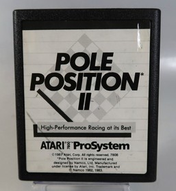 Atari 7800 POLE POSITION II Cartridge - Tested & WORKS