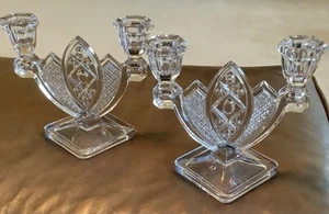 Bastoncini candela doppio modello Cape Cod Imperial Glass (2) vintage rari (58ia) - Foto 1 di 10