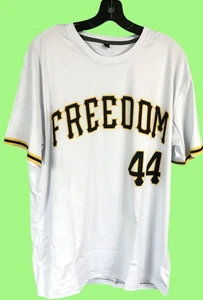 UNBRANDED Mens Freedom 44 White Short-Sleeve VGC Polyester- Large - Picture 1 of 6