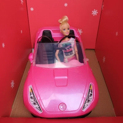MATTEL 2016 MUÑECA BARBIE ROSA BRILLO COCHE DEPORTIVO CONVERTIBLE 2 PLAZAS CON MALIBU Foto 1 de 4