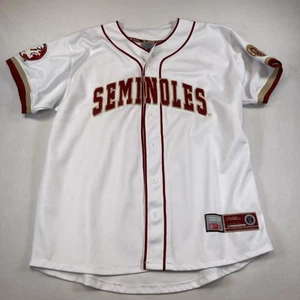 FSU Florida State Seminoles White Baseball Jersey, Size XL - Picture 1 of 11
