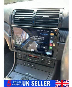 Head Unit 4+64G CarPlay For BMW 3 E46 Android 14 Car Radio Stereo GPS SAT BT RDS - Picture 1 of 20