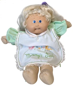 Cabbage Patch Kids OAA 1986 Doll Cornsilk Hair Blonde Blue Eyes, One Tooth - Picture 1 of 17