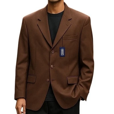 Chaps Ralph Lauren Men's Sport Coat Blazer Jacket Size 40R Brown Business NEW - Image 1 of 4