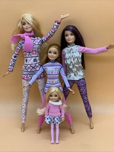 Barbie Holiday Sisters Winter Fun Dolls Lot Of 4 Rare Target Exclusive HTF - Picture 1 of 24