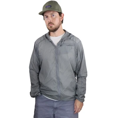 Patagonia Houdini Rain Windbreaker Jacket Mens Large Gray Hoody Ultralight Coat - Image 1 of 4
