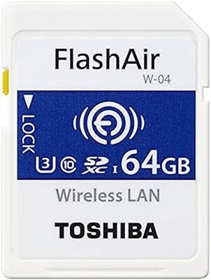 Toshiba Flash Air Wifi SDXC Memory Card 64GB Class10 UHS-1 SD-UWA064G - Image 1 of 2