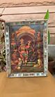 Antique Hindu God Shree Ram Sita Shree Hanuman Old Glass Fitted Framed Print