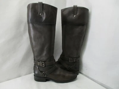 Botas de montar Vince Camuto Pazell de cuero marrón con cremallera hasta la rodilla para mujer talla 10 M Foto 1 de 4