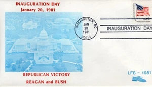 INAUGURATION REPUBLICAN VICTORY REAGAN & BUSH,   WASHINGTON, DC  1981  FDC14552 - Picture 1 of 1