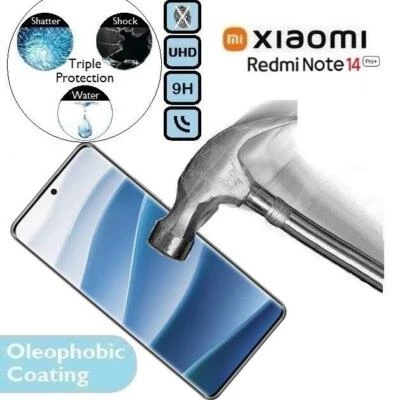 100% Tempered Glass 9H Screen Protector Fits/For Xiaomi Redmi Note 14 Pro Plus - Image 1 of 2