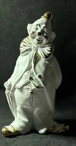 Rare Vintage Beautiful 24k Gold Plated Porcelain Clown 🤡 Figure Italy 🇮🇹 - Picture 1 of 15