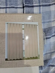 Hampton Faux Linens-Set Of 2(window drapes) Drapery Panels Two 40"w X 84"l - Picture 1 of 4