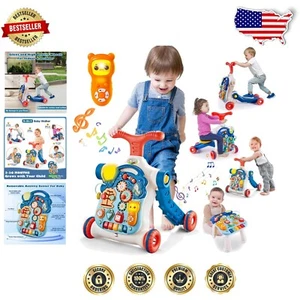 5-in-1 Multifunctional Baby Walker: Sit-to-Stand Educational Toy for Infants - Picture 1 of 11