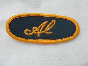 AL USED EMBROIDERED VINTAGE SEW ON NAME PATCH TAGS ASSORTED COLORS AVAILABLE