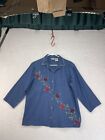 Bobbie Brooks Sz S (4-6) Embroidery Bead Vine Flower  Shirt/ Shacket 2425