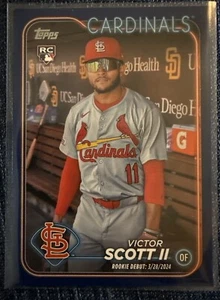 2024 Topps Update Victor Scott II Royal Blue #US77 St. Louis Cardinals Rookie RC - Picture 1 of 3