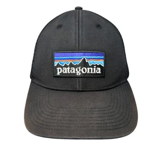 Patagonia Snapback Mesh Back Trucker Hat Black One Size Adjustable - Picture 1 of 8