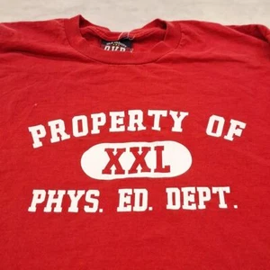 Vintage Physical Education Tshirt Large - XL Red 80s 90s AS IS - Picture 1 of 9