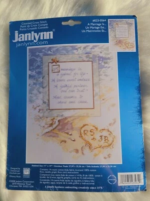 Новый в пластике Janlynn счетным крестом набор #023-0564 "Брак это..." - Изображение 1 из 2