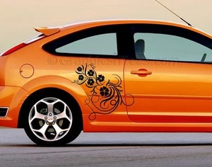 Focus Vinyl Grafik Aufkleber, 2 x Blume Auto Aufkleber individuelle Auto Grafik - Bild 1 von 3