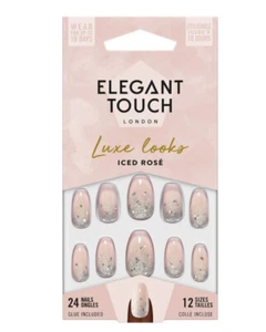 Elegant Touch Luxe Looks Iced Rose 🌹 Nails With Glue Wedding Party Nude - Picture 1 of 2