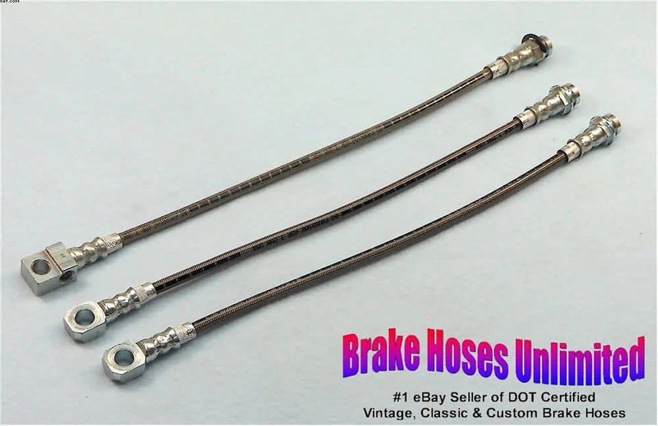 不锈钢制动软管套装 Oldsmobile F85 / Cutlass,1972 - 前盘 — 第 1/1 张图片