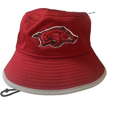 Arkansas Razorbacks New Era NCAA Game Day Floppy Crimson White Bucket Hat OSFM - Image 1 of 4