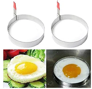 1 X ROUND SHAPE STAINLESS STEEL FRYING PAN FRIED EGG PANCAKE COOKING RING - Picture 1 of 1