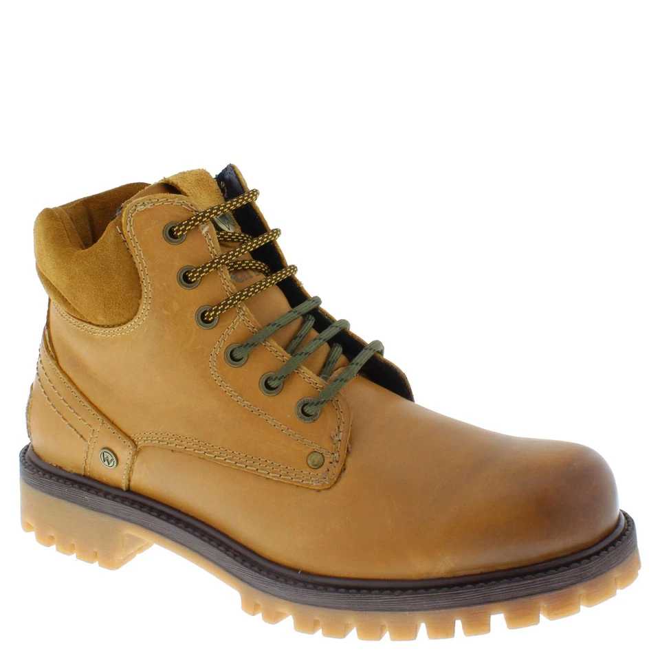 Wrangler Yuma Mens Leather Lace Boots Brown Camel Grey - Image 1 of 1