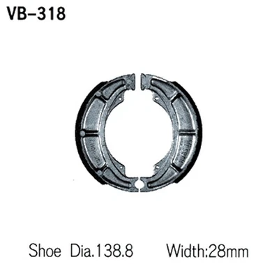 Vesrah Brake Shoes [Rear] Suzuki RM400 (1979-1980) - Image 1 of 2