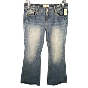 Maurices Ani Flare Jeans Size 13/14 Regular Blue Medium Wash New 100% Cotton - Picture 1 of 17