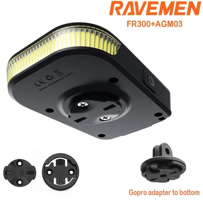 RAVEMEN FR300 Licht Für Garmin Wahoo GPS Wiederaufladbare Fahrrad Gopro Adapter - Bild 1 von 4