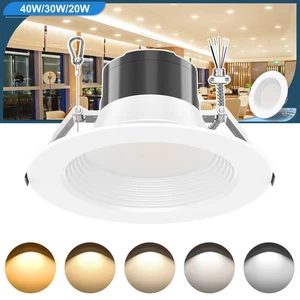 10Inch 5CCT 40W/30W/20W LED Recessed Ceiling Light Dimmable Ceiling Downlight - Picture 1 of 13