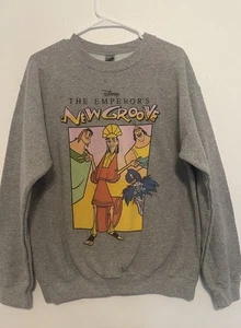 Disney Los Emperadores Nueva Sudadera Groove Gris De Colección Gildan Y2K - Imagen 1 de 4