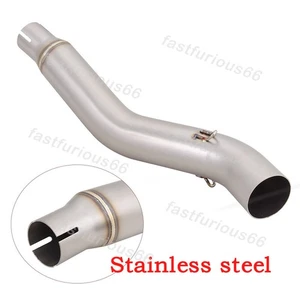 Exhaust Mid Pipe 51mm For Honda CBR250R 2011-2016 Stainless Steel Connect Tube - Bild 1 von 8