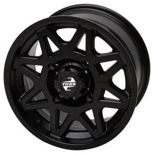 4/110 Tusk Tintic Wheel 14x7 5.0+2.0 Matte Black For Yamaha Wolverine X4 2018-21 - Picture 1 of 7