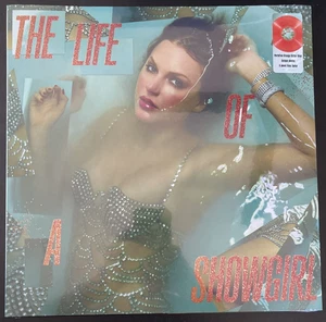 TAYLOR SWIFT  THE LIFE OF A SHOWGIRL ORANGE GLITTER VINYL LP NEW SEALED MINT - Picture 1 of 2