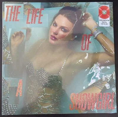 TAYLOR SWIFT  THE LIFE OF A SHOWGIRL ORANGE GLITTER VINYL LP NEW SEALED MINT - Image 1 of 2