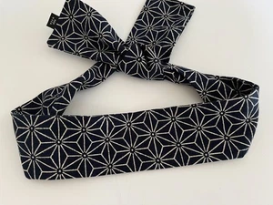 Japanese Hachimaki Headband 35" x 2.5"W Navy Blue ASANOHA Sushi Chief, Sports - Picture 1 of 3