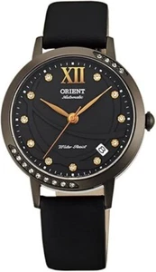 Orient Damen automatische Saphirglas schwarzes Zifferblatt Leder Uhr ER2H001B - Bild 1 von 4
