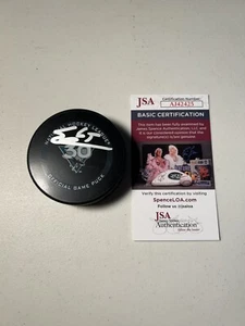 Erik Karlsson Firmado Autografiado 30 Aniversario Juego Puck San Jose Sharks JSA - Imagen 1 de 1