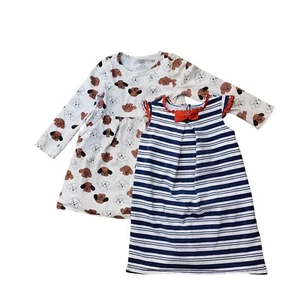 Crown & Ivy Stripes Wonder Nation Dogs Girls Dress Bundle Size 5 - Picture 1 of 6